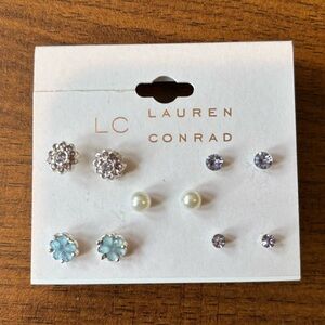 Lauren Conrad Silver Earring Set
